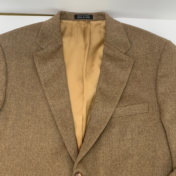 Stafford Executive 100% Camel Hair Sport Coat Blazer Jacket Size 44R - Picture 3 of 16